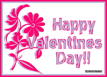 Valentine Glitters - Flower Card