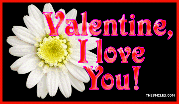 Valentine Glitters - Flower Valentine Card