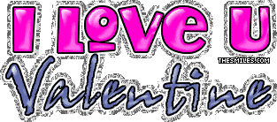 Valentine Glitters - I Love U Valentine